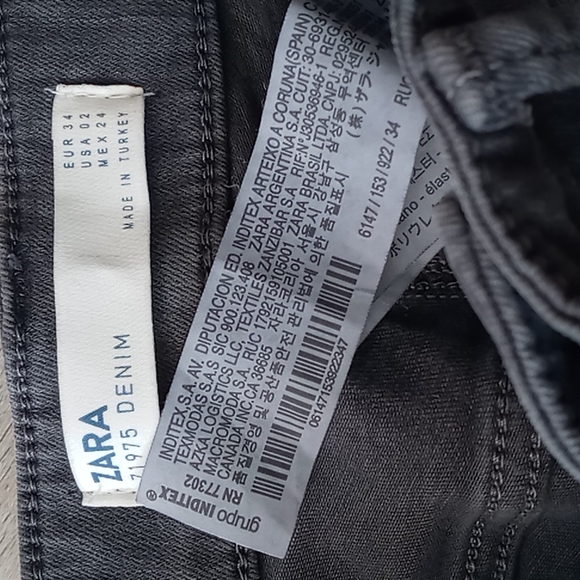 Zara z1975 denim basic denim department jeans size 2 - Picture 4 of 10